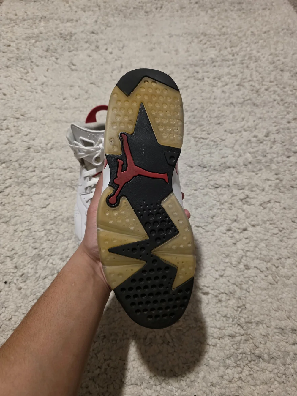 Jordan White and Red Men's Sneakers